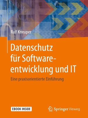cover image of Datenschutz für Softwareentwicklung und IT